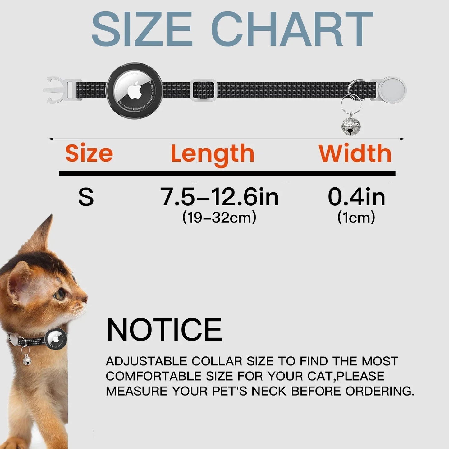 PawNova™ Reflective AirTag Cat Collar