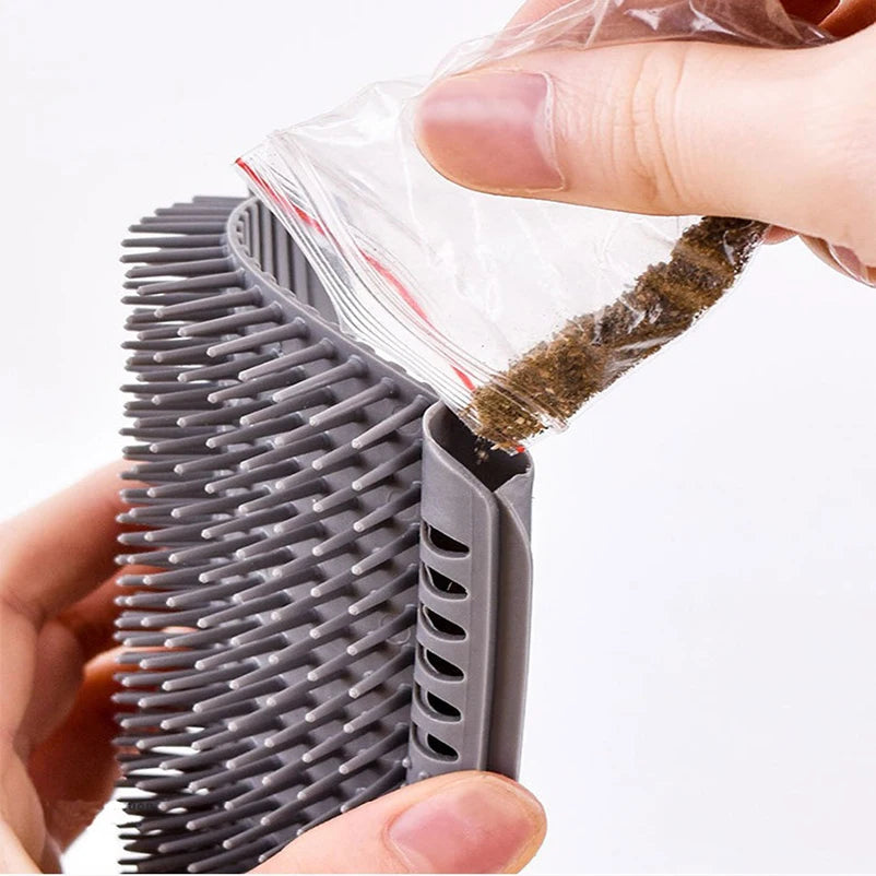 PawNova™ Corner Cat Scratcher & Grooming Brush