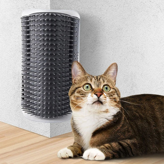 PawNova™ Corner Cat Scratcher & Grooming Brush
