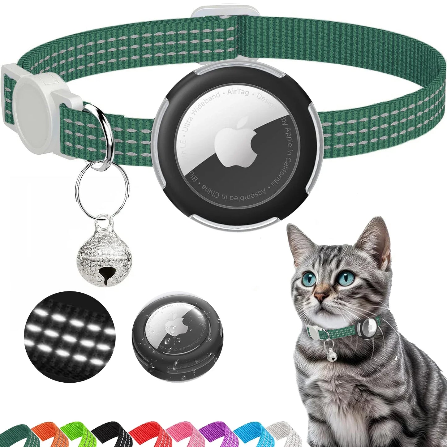 PawNova™ Reflective AirTag Cat Collar